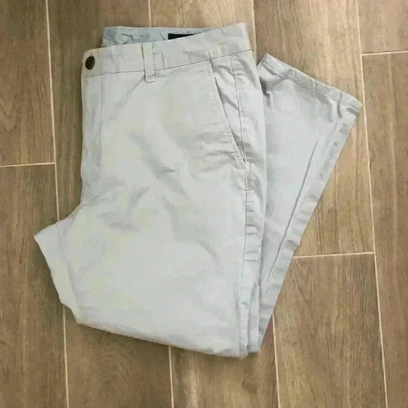 BONOBOS FLAT FRONT SLIM FIT LINEN Blend GRAY PANT SIZE 36x25 - Picture 4 of 7